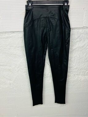 Black Faux Leather skinny Leggings size large